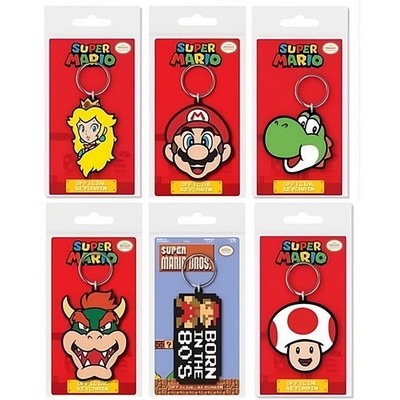 Super Mario Schlüsselanhänger 5 7 cm PVC Yoshi Peach Bowser Toad Nintendo