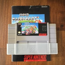 Nintendo Super Mario Kart SNES Racing Mario Kart Series + Original Manual RARE