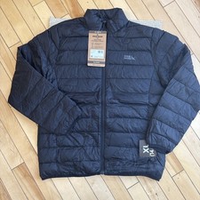 EDDIE BAUER Boy's 650 Down Packable Black Puffer Jacket Size XL 14/16  120