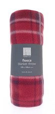 Classic Tartan Check Fleece Blanket Throw Sofa Bed Soft Throw Over Red 120x150cm