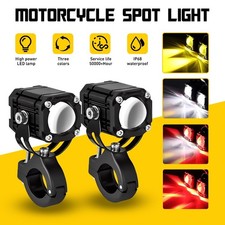 AUXITO LED Work Lights Fog Driving Lamp Pods White Amber Red Flash Motorcycle ER