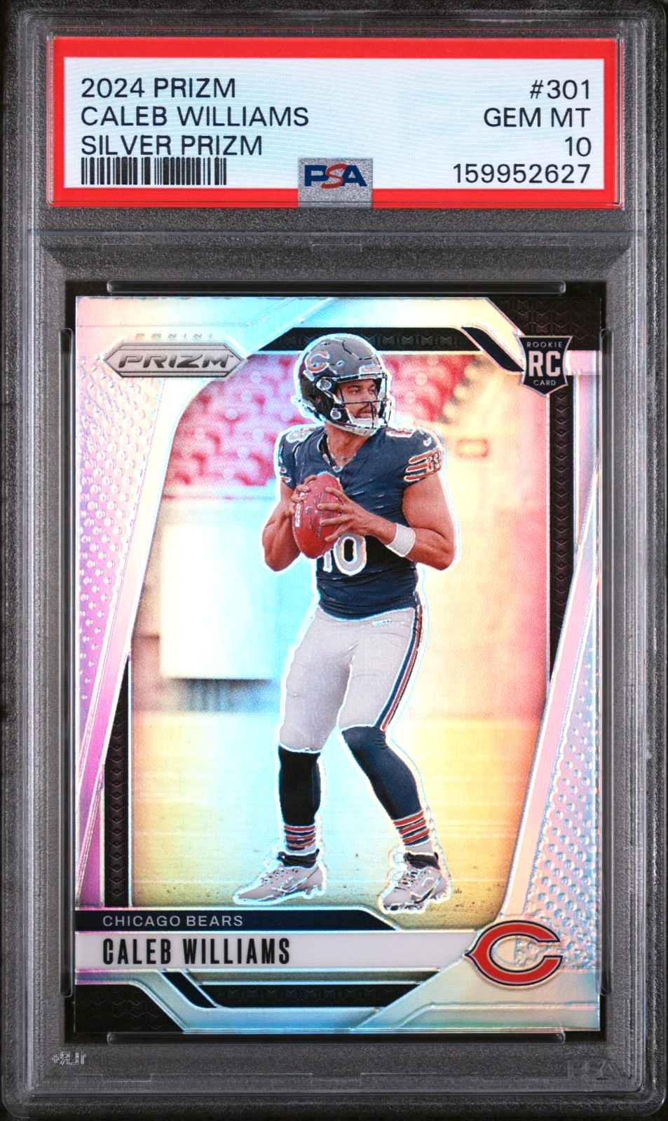 CALEB WILLIAMS 2024 PRIZM SILVER RC #301 PSA 10 GEM MINT! BEARS USC #159952627