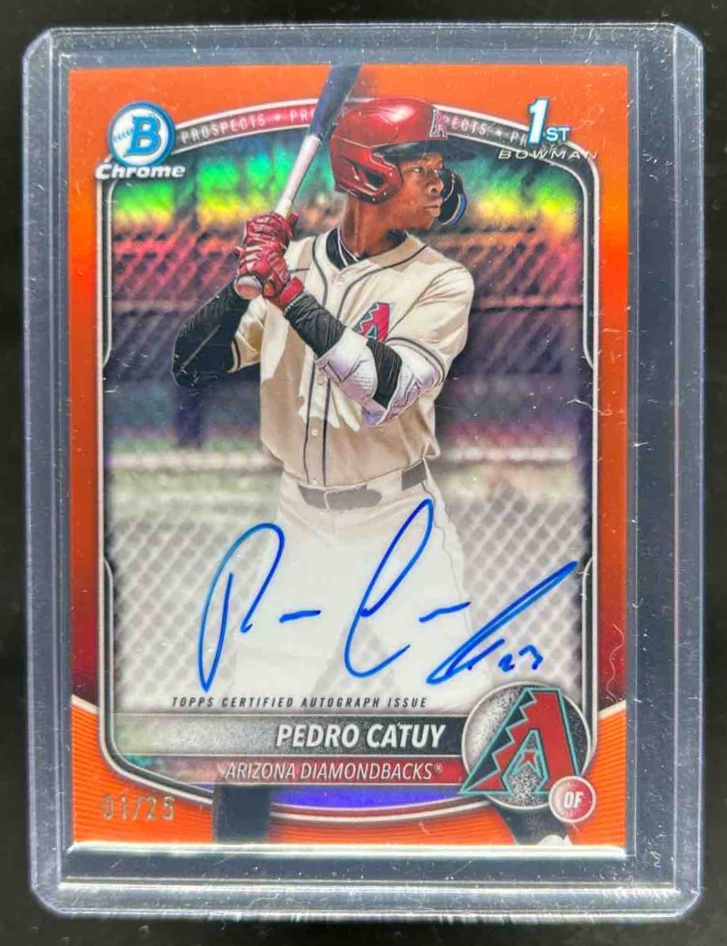 2025 Bowman Chrome Pedro Catuy Auto Orange Refractor 1st #1/25