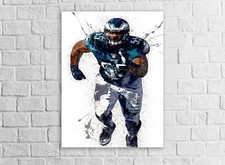 Brandon Graham Poster, Philadelphia Eagles, Gallery Canvas Wrap