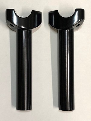 V-Factor 41005 Satin Black 6'' Straight Handlebar Risers for Harley Softail 