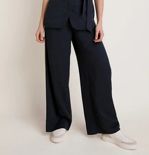 BNWT White Company Side Panel Wide Leg Trousers Sz 18 Vintage Indigo - rrp £129!