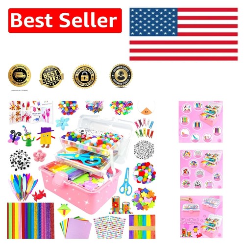 Unique Arts & Crafts Supplies with 3000 Pieces – Perfect DIY Kit for Kids 4-12