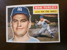 1956 Topps Set-Break # 40 Bob Turley EX-EXMINT (white back) New York Yankees 