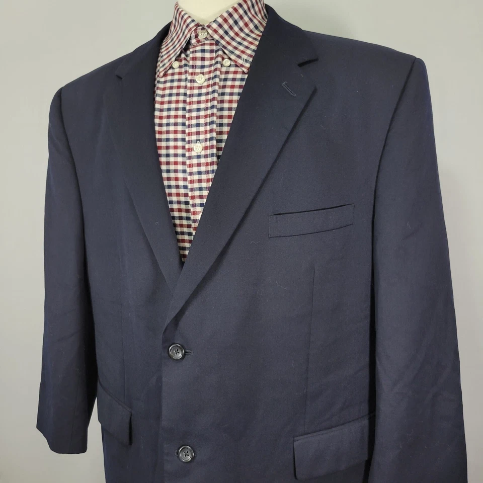 Blazer masculino Joseph Feiss casaco esportivo dois botões azul marinho lã sarja 50S - Imagem 4 de 4
