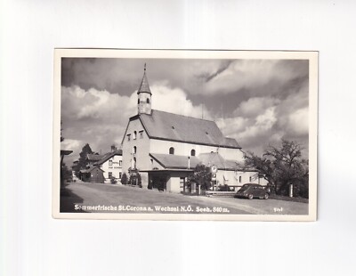 7901) Ansichtskarte ST. CORONA am WECHSEL - Kirche AUTO Detail