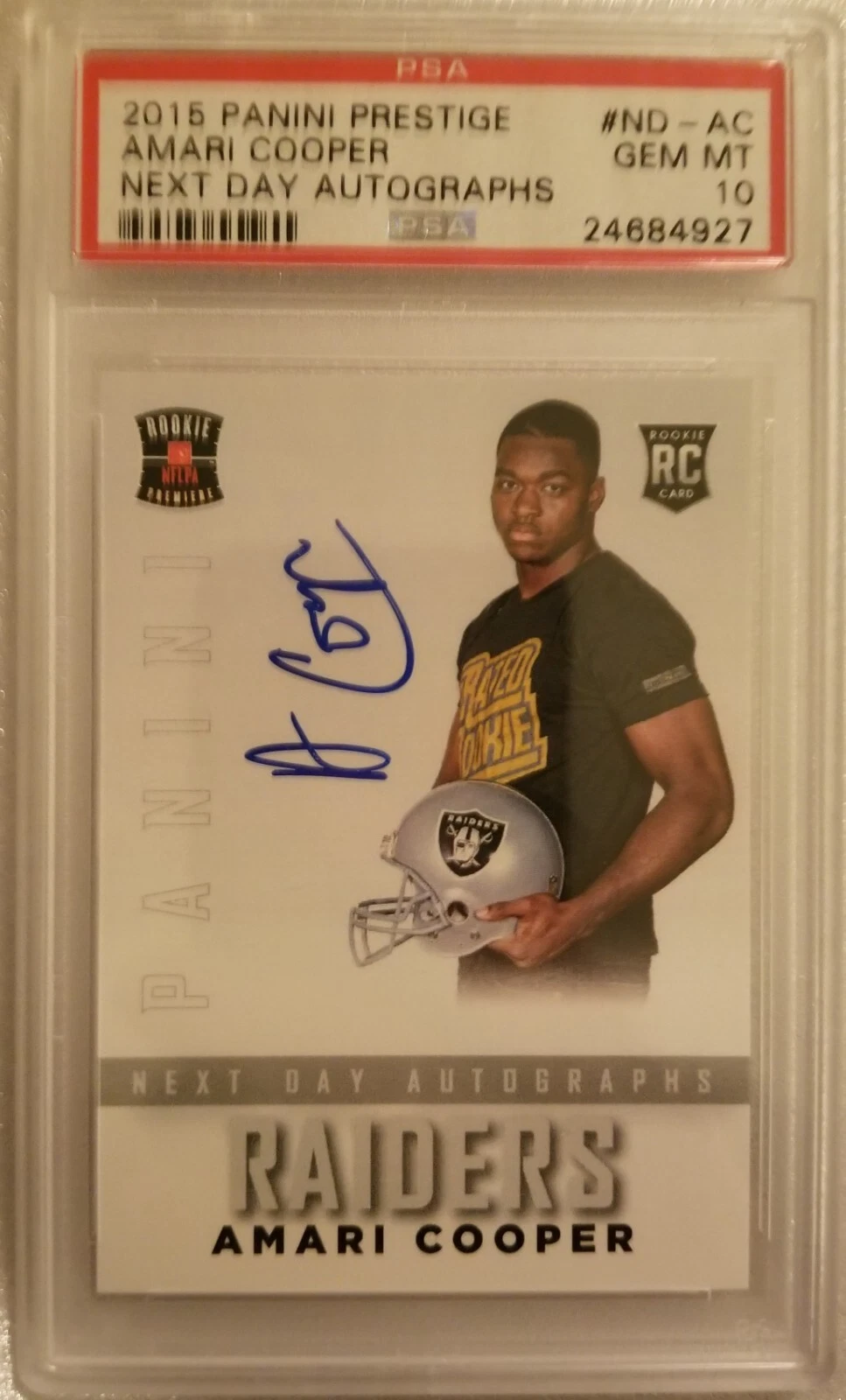 Amari Cooper Panini Prestige Next Day Signatures #NDAC Base