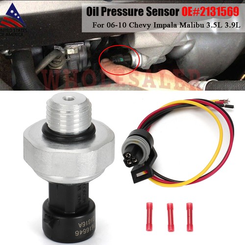 Oil Pressure Sensor Switch &Wire Harness For Chevy Impala Malibu 3.5L 3