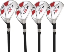 Tall Senior Mens Majek Golf +1" Than Std, Hybrid Partial Set (8-SW) Senior Flex