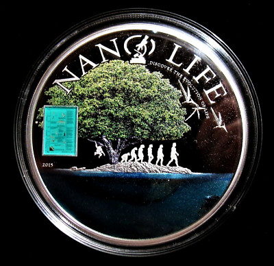 Cook Inseln 10 Dollar Nano Life 50 Gr .999 Silber Beweis Mit Nanochip Etui