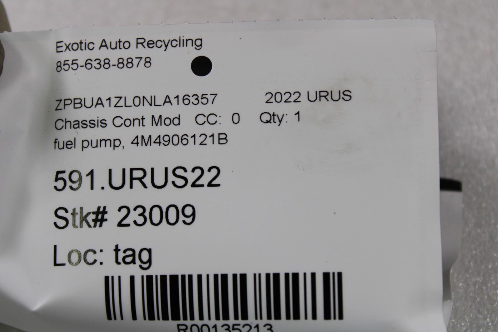 Lamborghini Urus, Fuel Pump Control Module, Used, P/N 4M4906121B