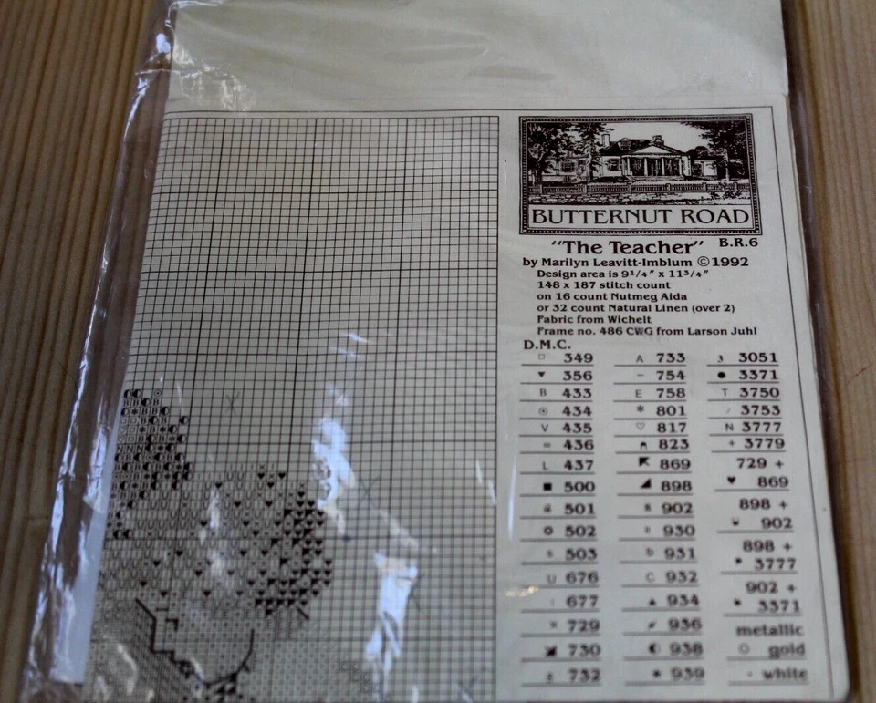 Butternut Road Cross Stitch Pattern The Teacher School Children Pupils Books - Image 2 of 2