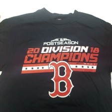 MLB Boston Red Sox Post Season 2018 American League Champs Mens Size S M L XL