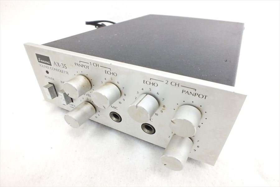 SANSUI AX-3S Sound Consolette 2 microphones x 2 inputs As Is For Parts Japan