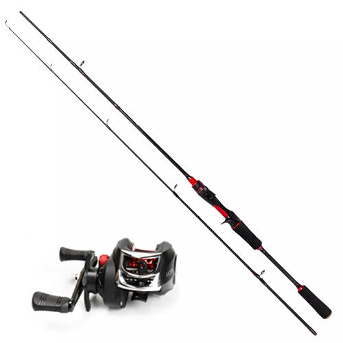 New Bait Caster Fishing Rod And Reel Combo Fishing Tackle Kayak Or Shore 7' - Picture 1 of 3
