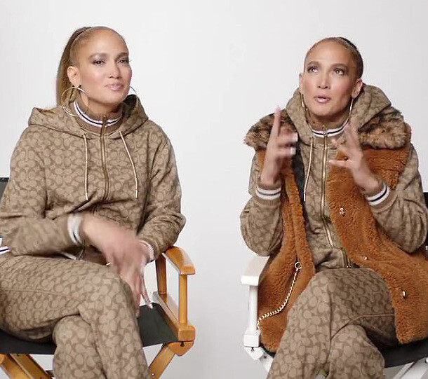 Coach X Jennifer Lopez Monogram Signature Hoodie Jacket 2021 image 2