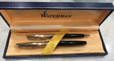 WATERMAN VINTAGE CF FOUNTAIN AND BALLPOINT PEN SET MADE IN FRANCE