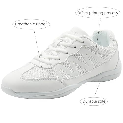 Cheer Shoes Girls Cheerleading Shoes Women Jumping 7.5 Women/6.5 Men White