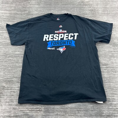Toronto Blue Jays Shirt Size XL Mens Majestic Post Season 2016 Baseball  Navy MLB