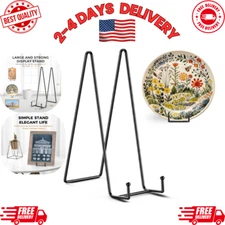 4 Pack 12 Inch Plate Stands Metal Display Holders for Plates, Pictures & Frames