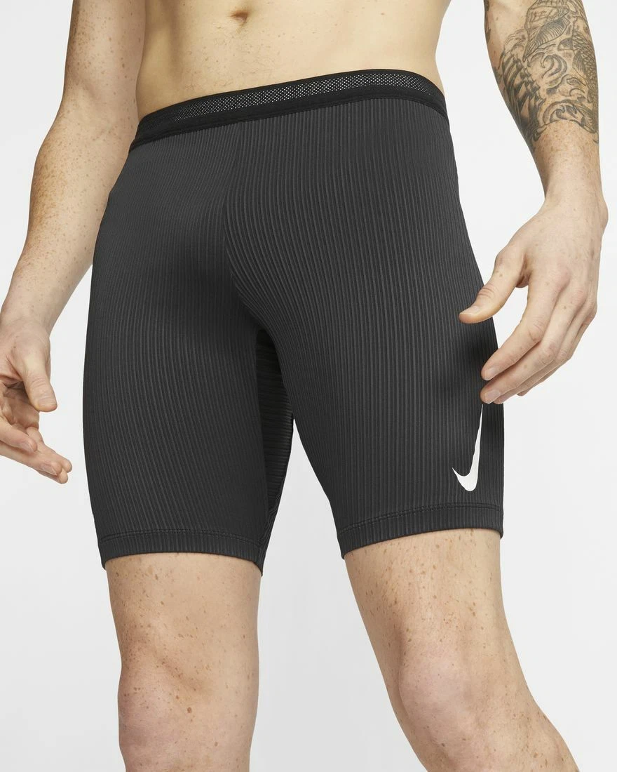 Mens XXL Nike AeroSwift Racing 1/2 Length Running Tights Shorts Black  CJ7843-010