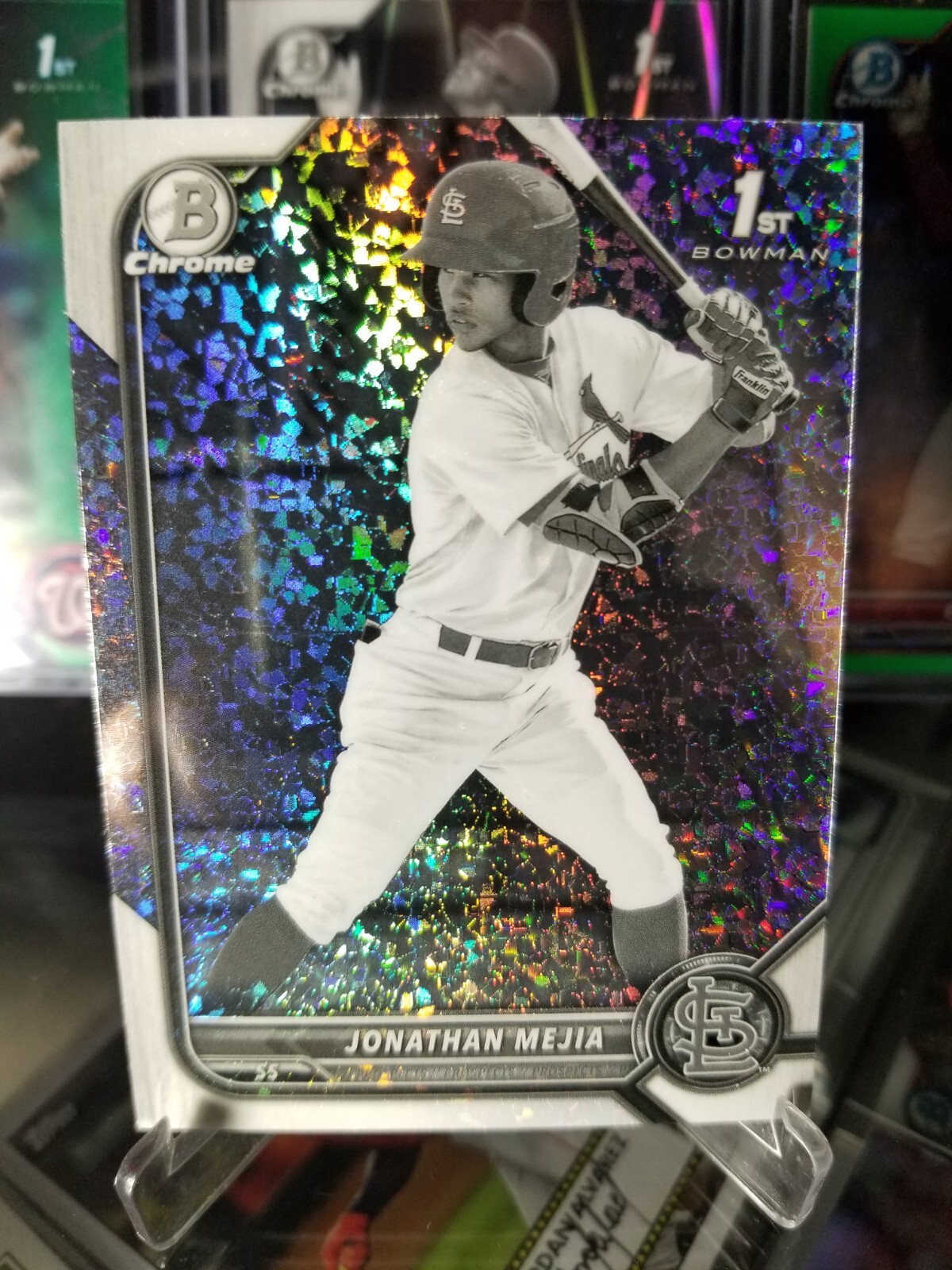 2022 Bowman Chrome Jonathan Mejia Black & White Mini-Diamond Refractor #BCP-168