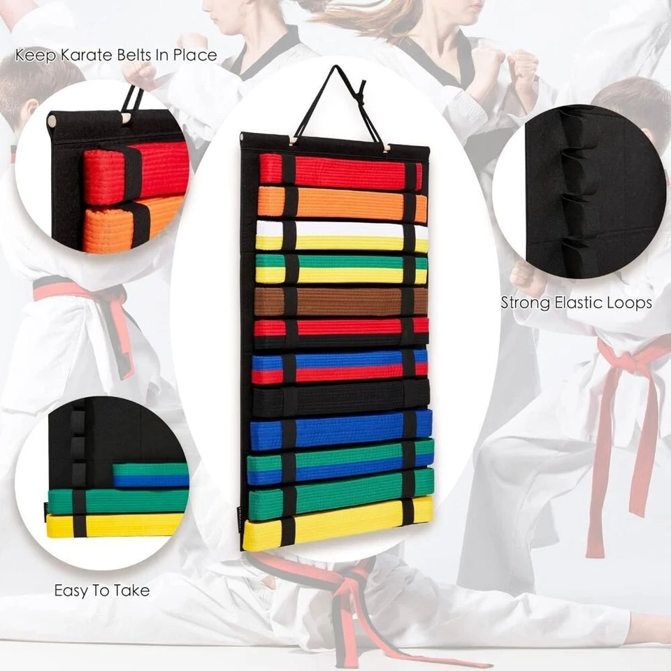 Karate Belt Display Holder Martial Arts Belts Organizer Taekwondo Belt Holder UK - Image 4 of 4