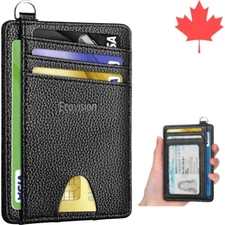 Safe RFID Blocking Front-Pocket Slim Wallet - Lightweight & Durable - Black