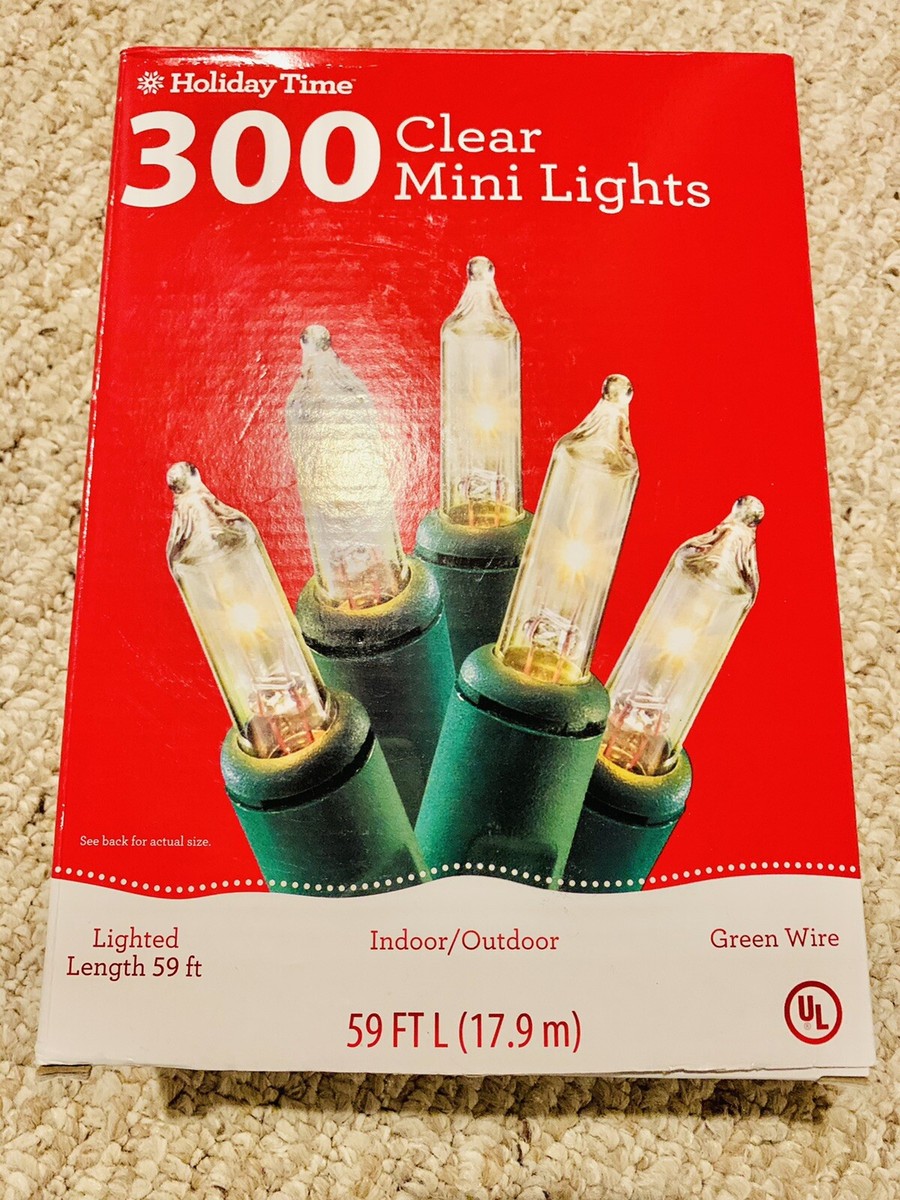 入手困難アメリカ購入、4 holidayイリミネーションライト Holiday Time Indoor/Outdoor Clear Mini Christmas Lights, 59 feet