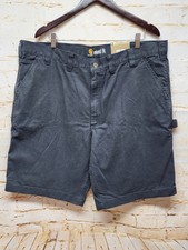 Carhartt Mens Relaxed Fit Cargo Shorts Sz 44 Gray Rugged Flex 11" Inseam New