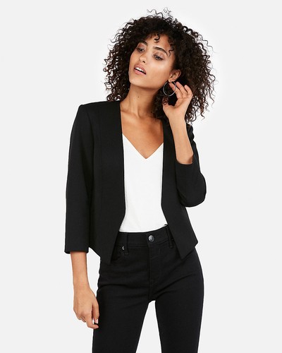 NEW EXPRESS $108 BLACK CUTAWAY BLAZER 