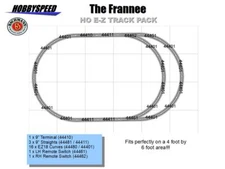 BACHMANN HO SCALE E-Z TRACK FRANNEE TRACK PACK w/ BLACK & STEEL ALLOY RAILS NEW
