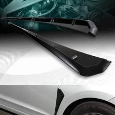 GLOSSY BLACK ABS SIDE FENDER VENT AIR WING COVER TRIM FIT 16-21 HONDA CIVIC 10TH