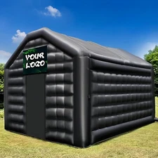 WARSUN 16.5x13x11.5Ft Black Inflatable Night club Party Tent with Blower