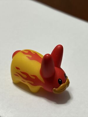 Kidrobot x Kozik Labbit Classics All Stars Mini Series YELLOW AND RED FLAMES