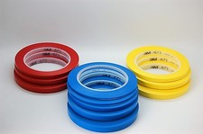 3M 471 Vinyl Tape Blue, Red and Yellow Masking Tape, Decoration Tape 33m Long