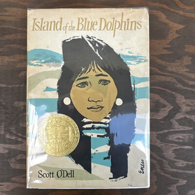 Island of the Blue Dolphin by Scott O'Dell 1960 16th Print HC w/Dj Clear Cover