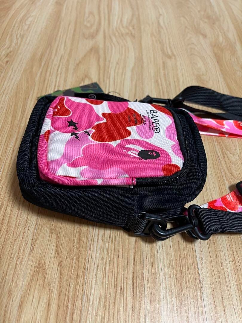 BAPE A Bathing Ape ABC Mini Shoulder Bag M Camo pink with 2