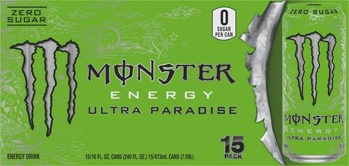 Monster Energy Ultra Paradise Sugar Free Energy Drink 16 Ounce