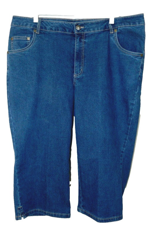 Woman Within Comfy Stretch Denim Capri, Crop Jeans-18WP