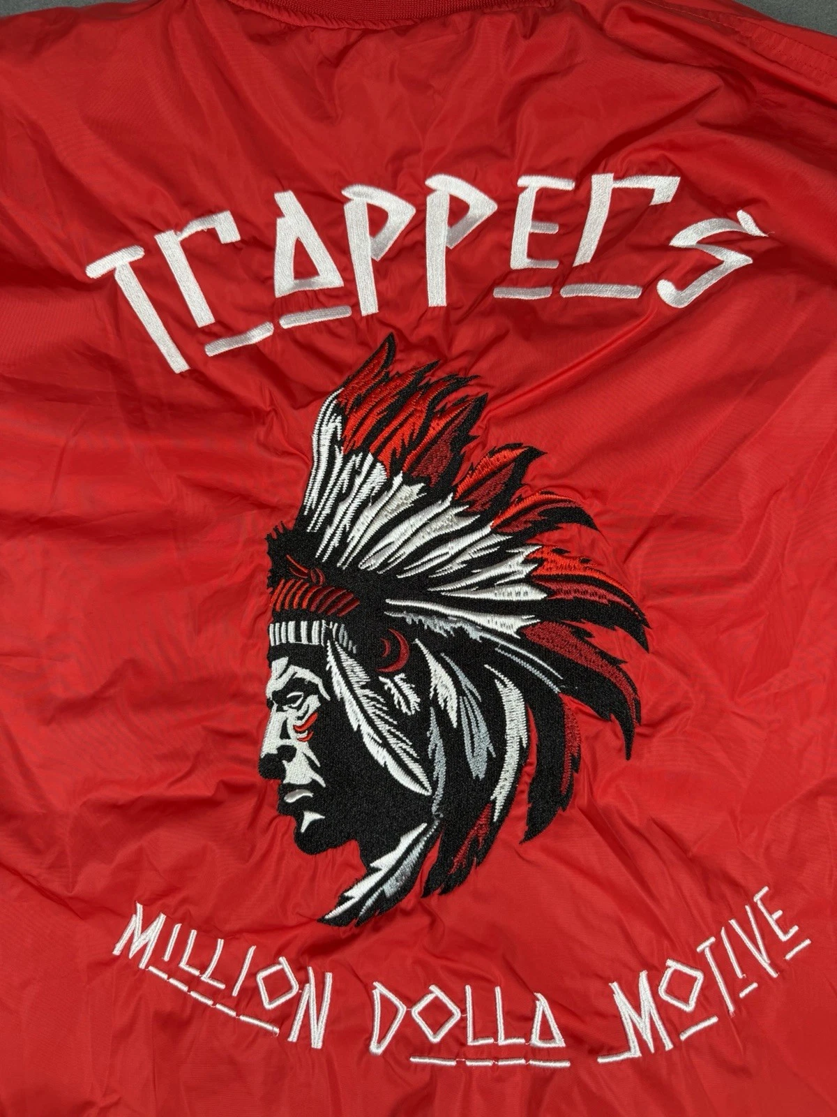 Million Dolla Motive MDM Trappers Bomber Jacket 5XL Red Streetwear Full Zip image 7