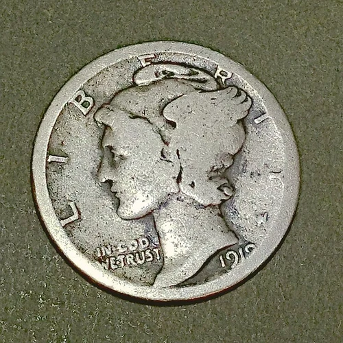 1919-D Mercury Dime — photo from the most recent tracked eBay sale