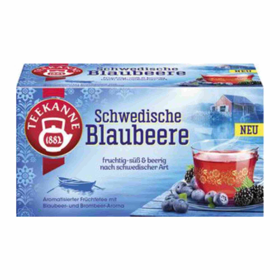 Teekanne Schwedische Blaubeere 20 Teebeutel 45g Packung - Bild 1 von 1