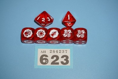 Warhammer Fantasy Bloodbowl Dice Red