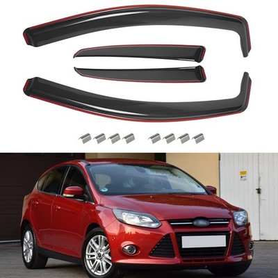 Genuine Wind Deflectors for Ford Focus MK2 5 Door Hatchback 2004-2011 4Pcs