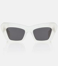 Loewe Anagram Cat Eye Sunglasses In White